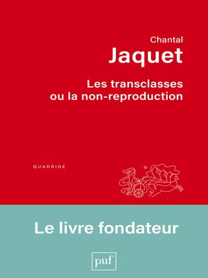 cover image of Les transclasses ou la non-reproduction